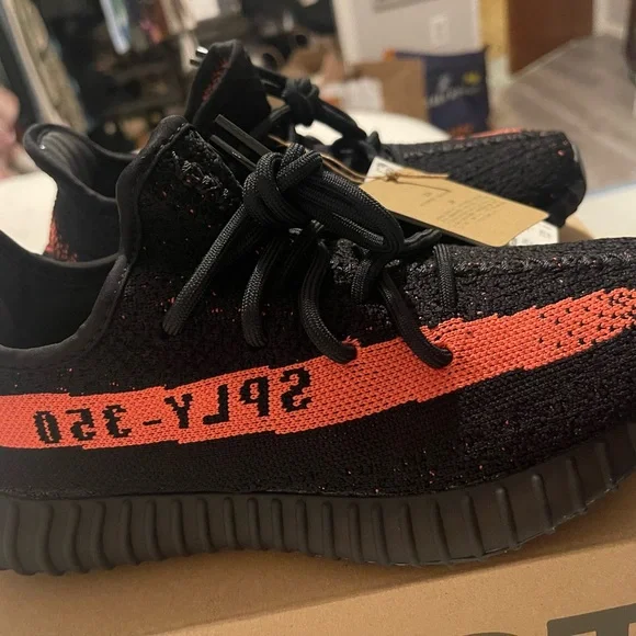 Yeezy 350 core black red
